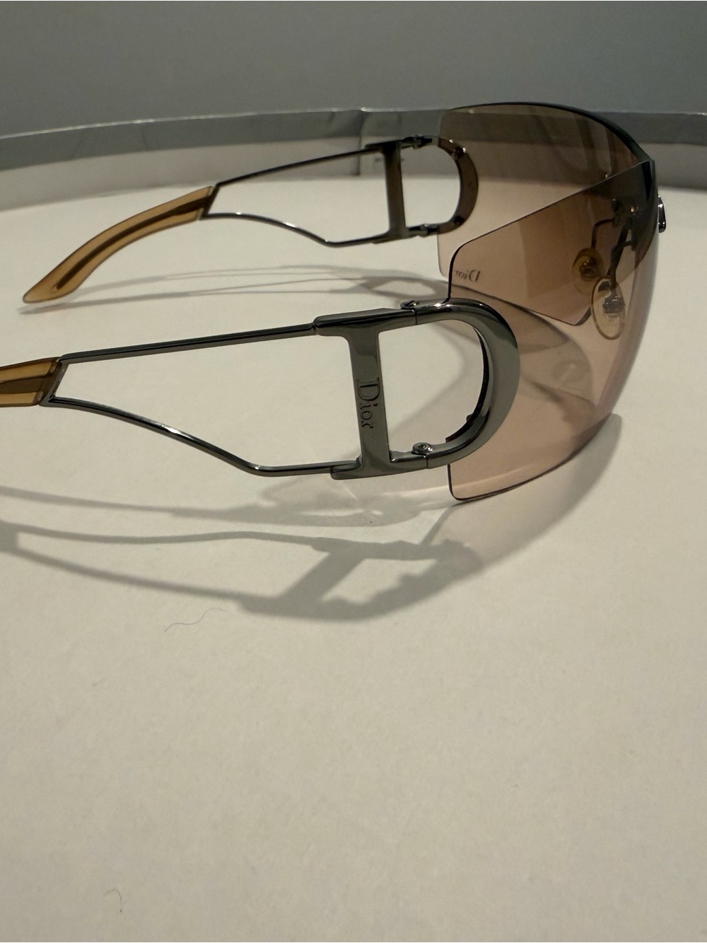 Dior Women's Shield rimless Sunglasses in Brown Gradient vintage - Picture 4 of 13